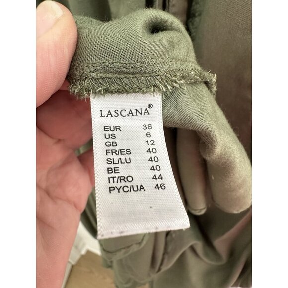 Victoria's Secret LASCANA Green Ruffled Trim Wrap Maxi Dress Cover-Up‎ 6 Beachy - Picture 9 of 13